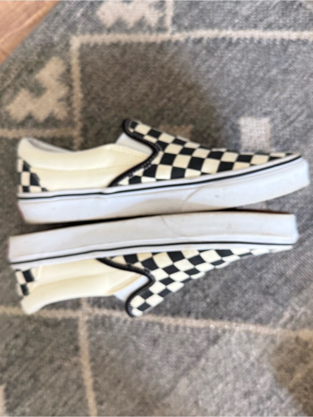 Vans Checkerboard Slip-On Sneakers - Black & White - Picture 2 of 4